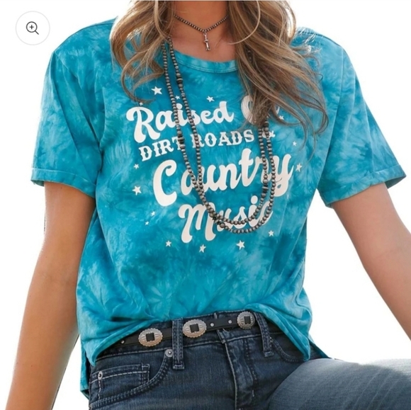 Cruel Denim Tops - RELIST SOON CRUEL GIRL DENIM Graphic T-shirt Tie-dye Relaxed Short Sleeve XXL
